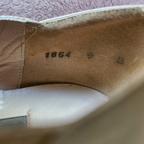 Stuart Weitzman Cream Leather Snake Heels - Picture 3 of 3